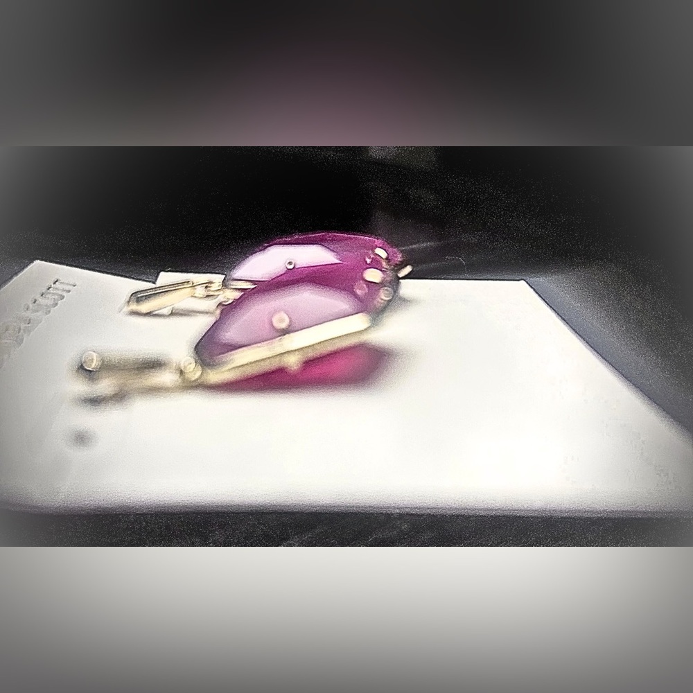 Kendra Scott Large Pink Statement Dangle Earrings – Gold Tone – NWT - Picture 5 of 6